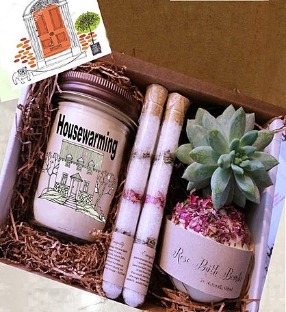 Housewarming Succulent & Spa Gift Box